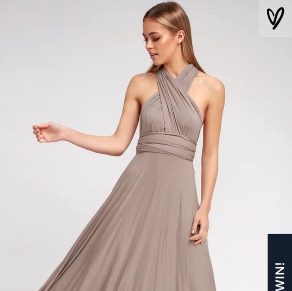 Lulus Tricks of the Trade Taupe Maxi Dress - Picture 2 of 6